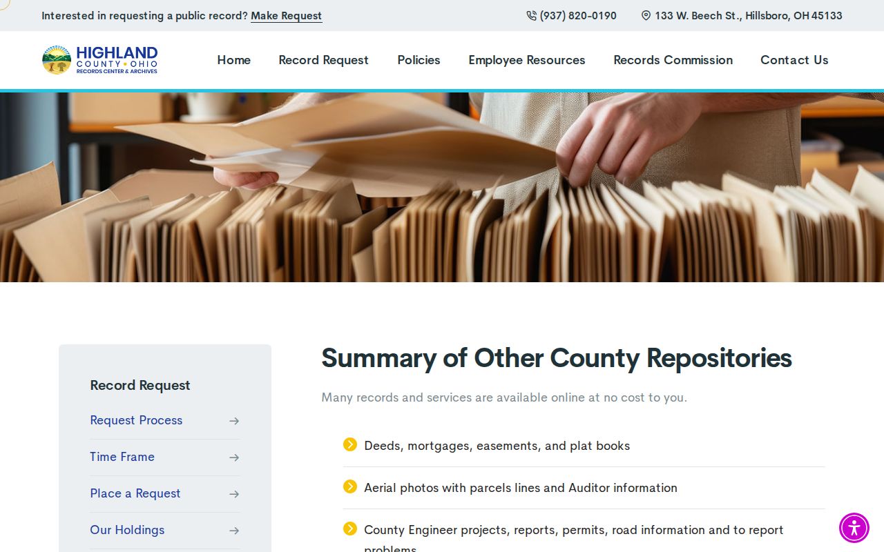 Highland County court records repository information