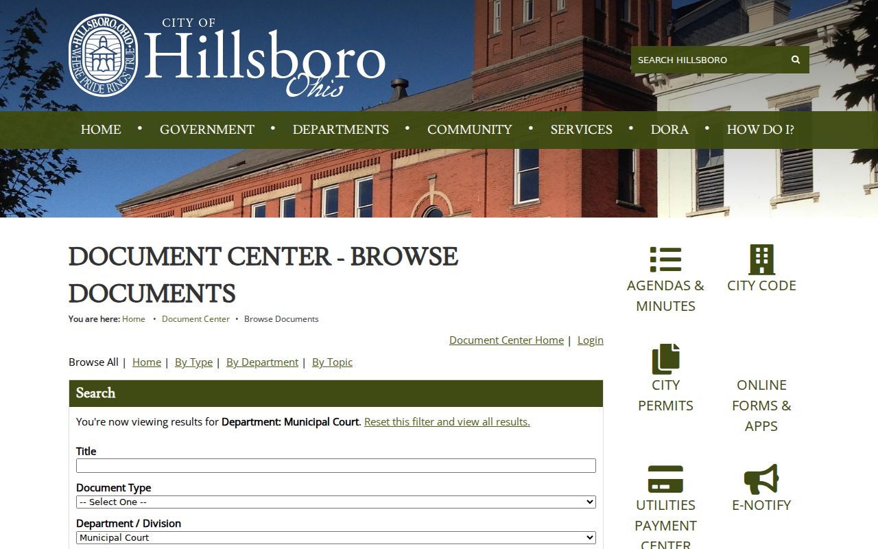 Hillsboro court docket Municipal Court forms center