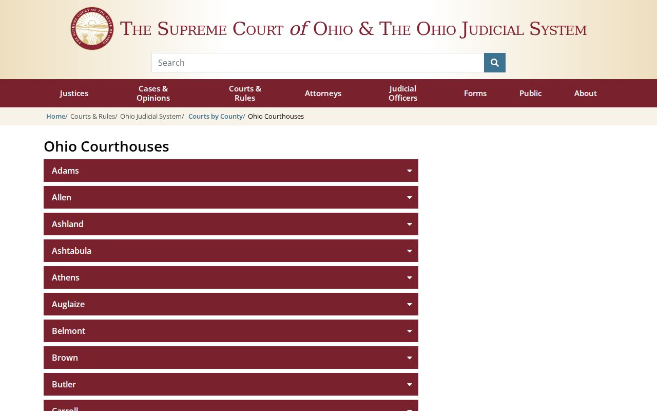 Highland County court docket records at the historic Highland County Courthouse