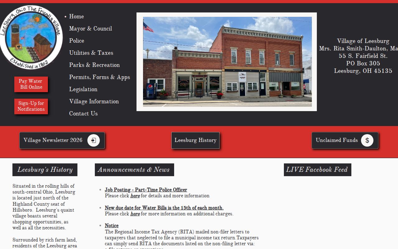 Leesburg court docket Village of Leesburg official site