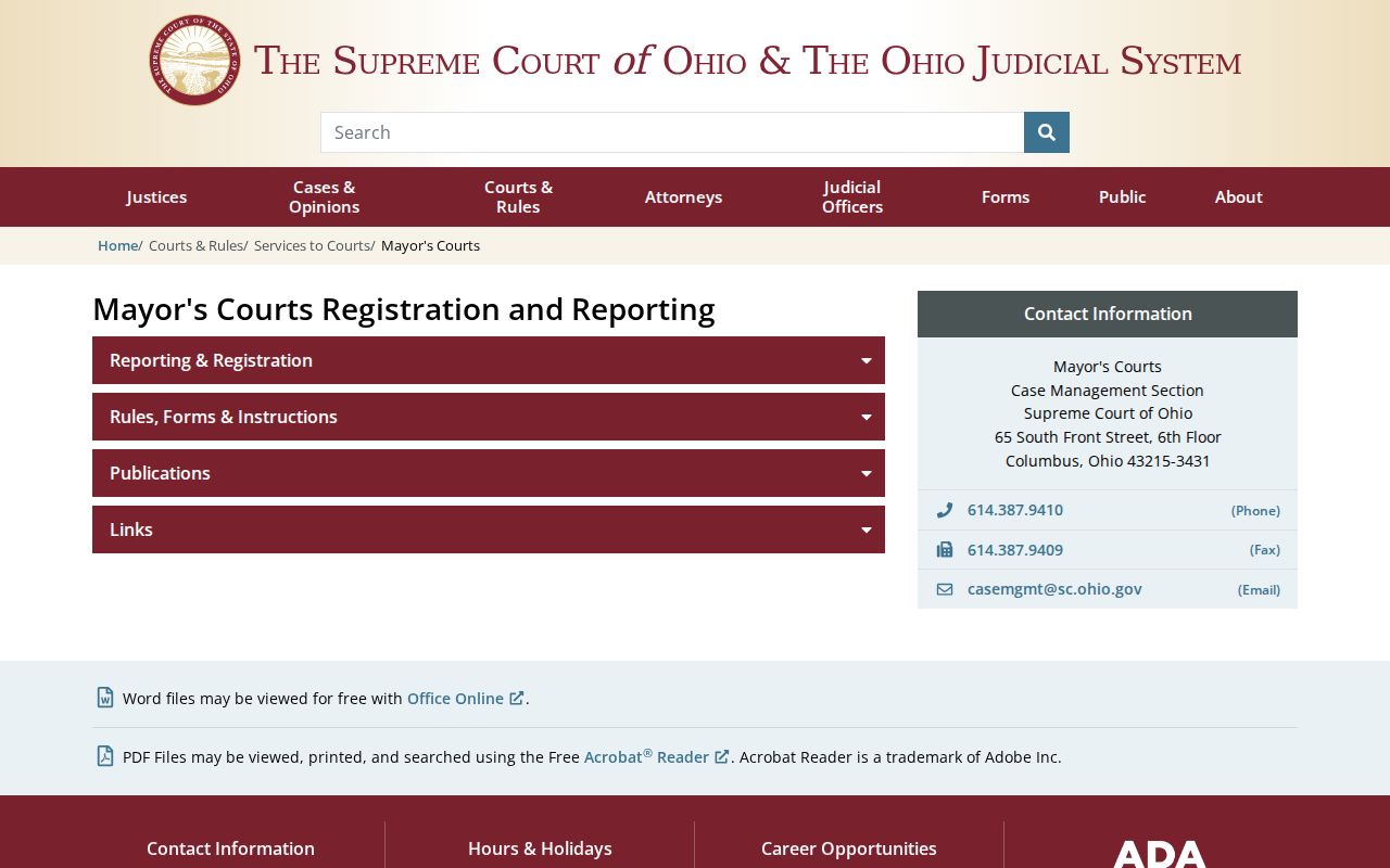 Lynchburg court docket Ohio mayor court registration source