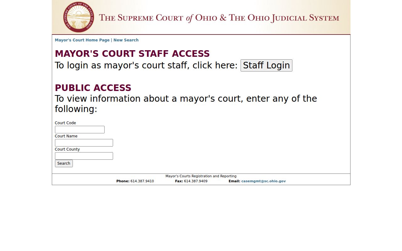 Lynchburg court docket Ohio mayor court directory search