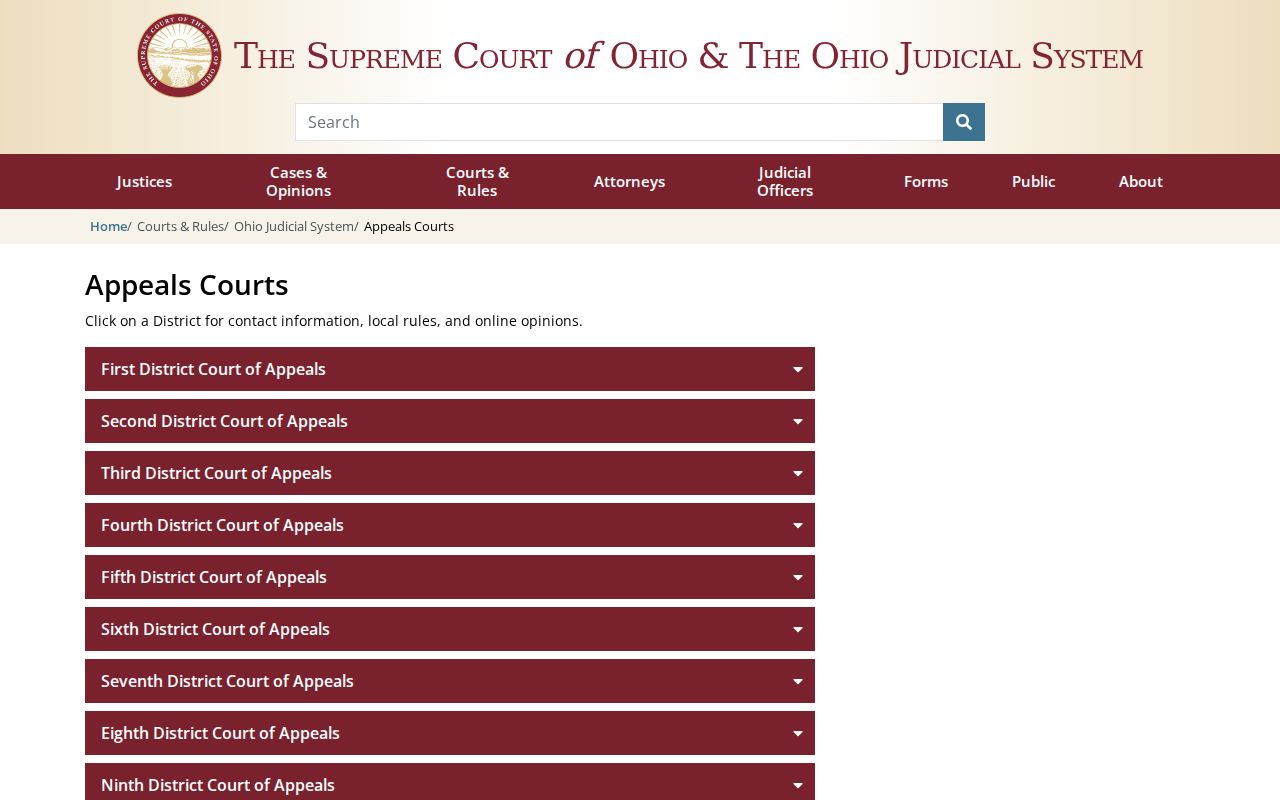 Mowrystown court docket Ohio court of appeals directory
